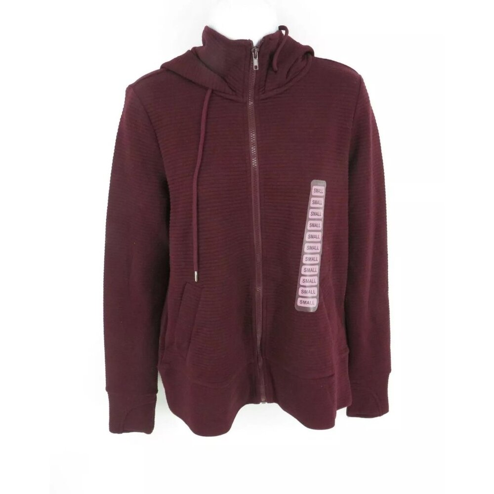 Active Life Women's Burgundy Zip Up Hoodie Small NWT $89